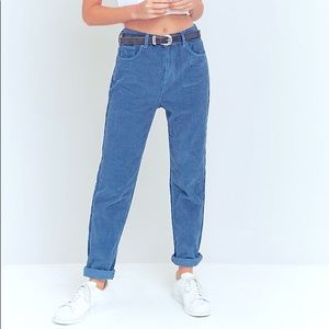 Urban Outfitters BDG Blue corduroy high rise pant